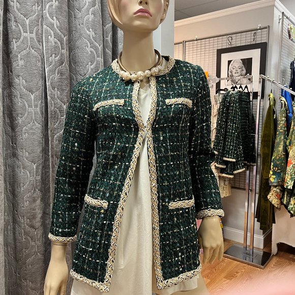 NWT M Aris A Green Tweed Jacket - Picture 1 of 5